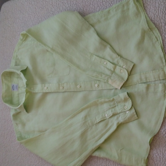 Brooks Brothers XL Slim Fit Pastel Green Irish Linen Shirt - Picture 2 of 11